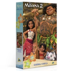 QUEBRA CABEÇA MOANA 2 DISNEY 100 PEÇAS TOYSTER DESENHO JAK BRINQUEDO INFANTIL FILME DESENHO CRIANÇAS