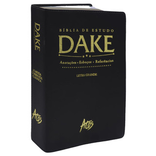 Bíblia de Estudo Dake | Letra Grande | Capa Luxo Preta em Oferta na Shopee
