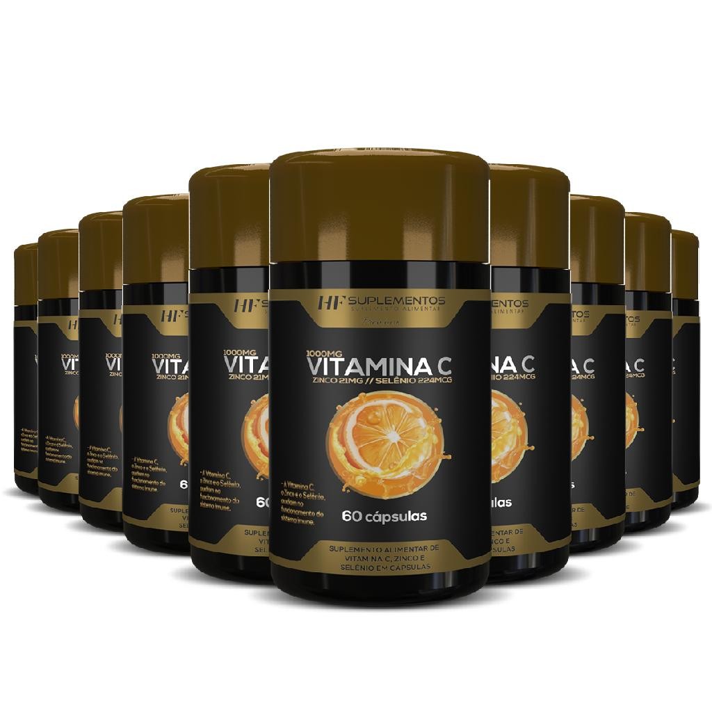 10x  VITAMINA C PREMIUM 60 CAPS HF SUPLEMENTOS