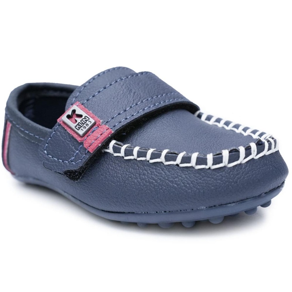 Mocassim Infantil Klin Curumim - Marinho e Vermelho em Oferta na Shopee