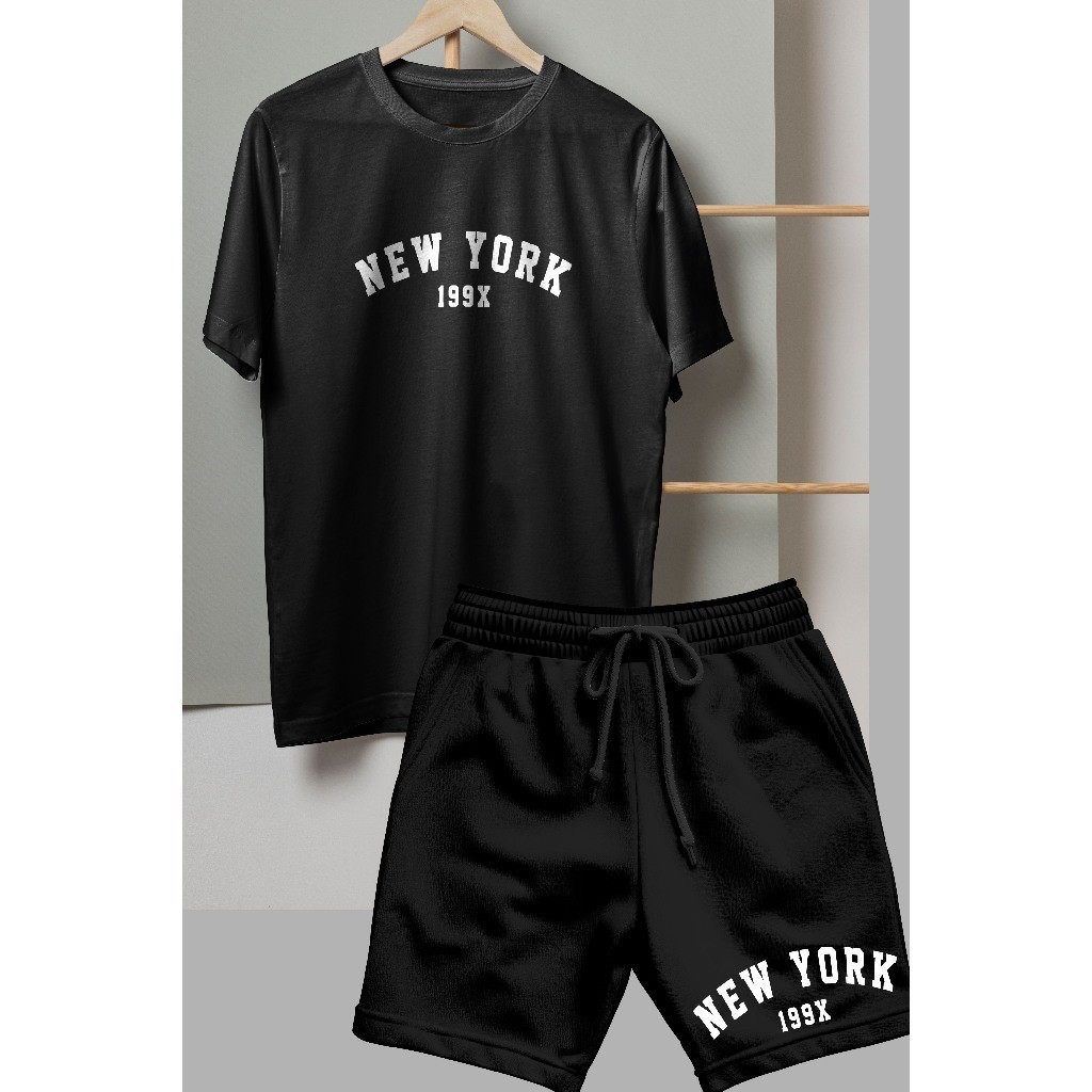 Conjunto Confortável Camiseta e Bermuda Moda Personalizada New York