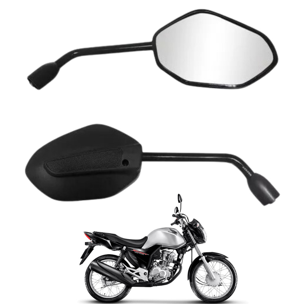 Par Espelho Retrovisor Modelo Honda Cg Titan Fan Cargo Start 125 150 160