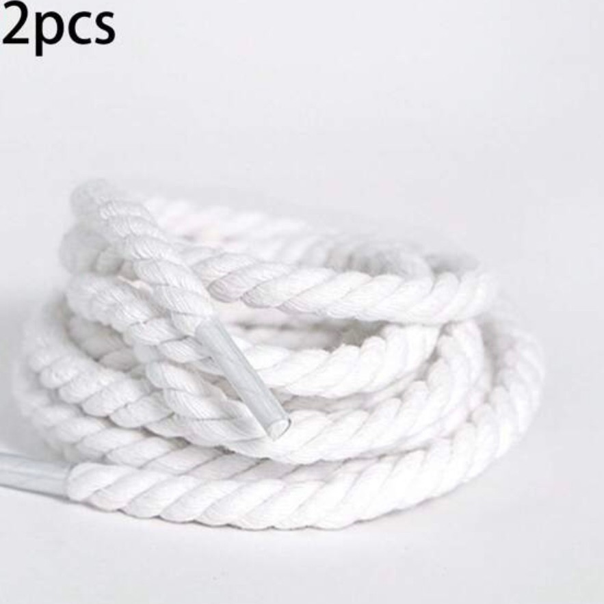 Par De Cadarços Branco Corda Trançado Grosso Skate Unissex Lançamento Para Tenis em Oferta na Shopee