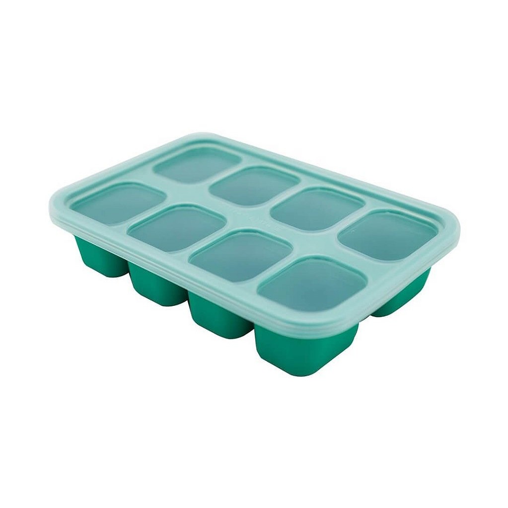 Porta Papinha de Silicone com Tampa 8 Cubos (30ml) Elefante - Marcus & Marcus