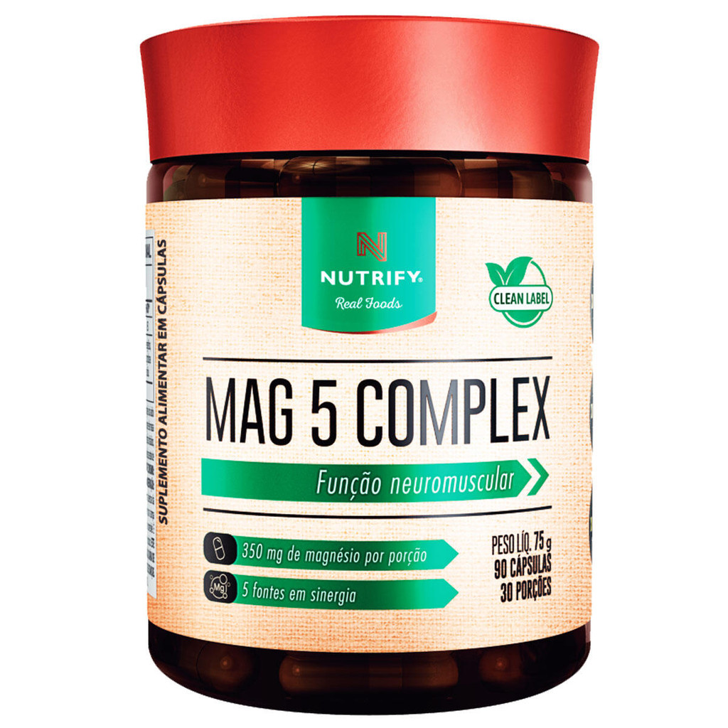 Magnésio Mag 5 Complex Nutrify 90 Cápsulas em Oferta na Shopee