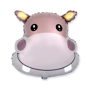 Balão de Festa Metalizado 22'' 55cm - Hipopotamo - 1 unidade - Flexmetal - Rizzo em Oferta na Shopee