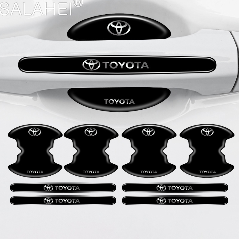 8pcs Porta Do Carro Adesivos Protetores Contra Arranhões Toyota Prius Corolla Rav4 Yaris Verso Camry Hilux Auris Acessórios