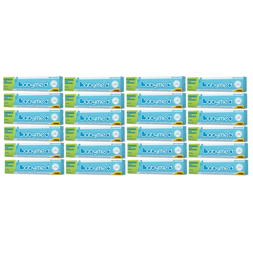 Kit 24 Pomada De Assaduras Babymed Menino Caixa 45g - Cimed