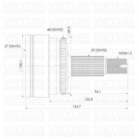 JUNTA HOMOCINETICA VETOR LAND ROVER: RANGE ROVER 5.0 V8 15>18 CAMBIO AUTOMATICO