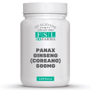 Panax Ginseng (Coreano) 4% de Ginsenosídeos 500mg 60 Cápsulas