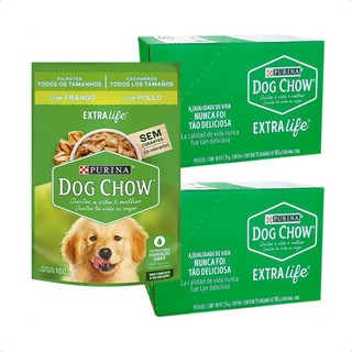 Kit 30 Ração Úmida Dog Chow Sabor Frango ao Molho para Cães Filhotes - 100g em Oferta na Shopee