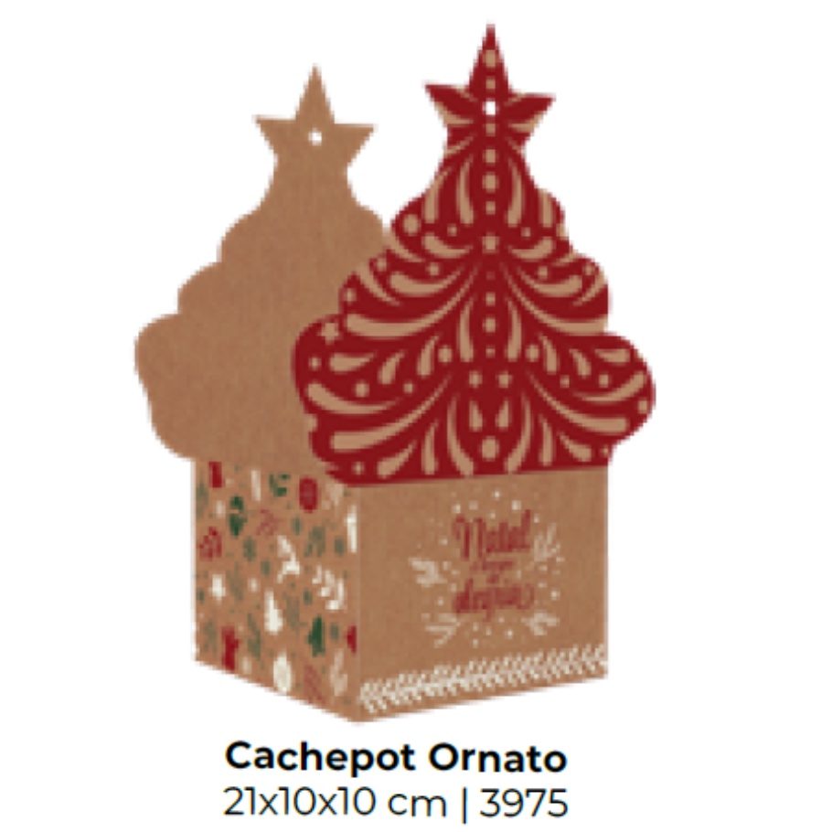 10 CACHEPO KRAFT 3975 ORNATO (NATAL IDEIA) - Stationery