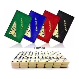 Jogo De Dominó Profissional Com 28 Peça De Osso Estojo Maleta Cores Brincadeira Oferta Re…