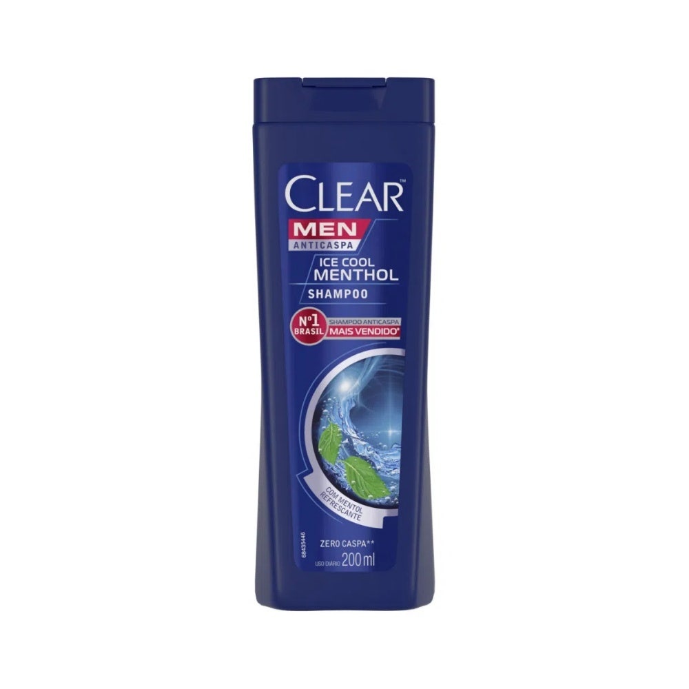 Shampoo Anticaspa Clear Men Ice Cool Mentol 200Ml em Oferta na Shopee