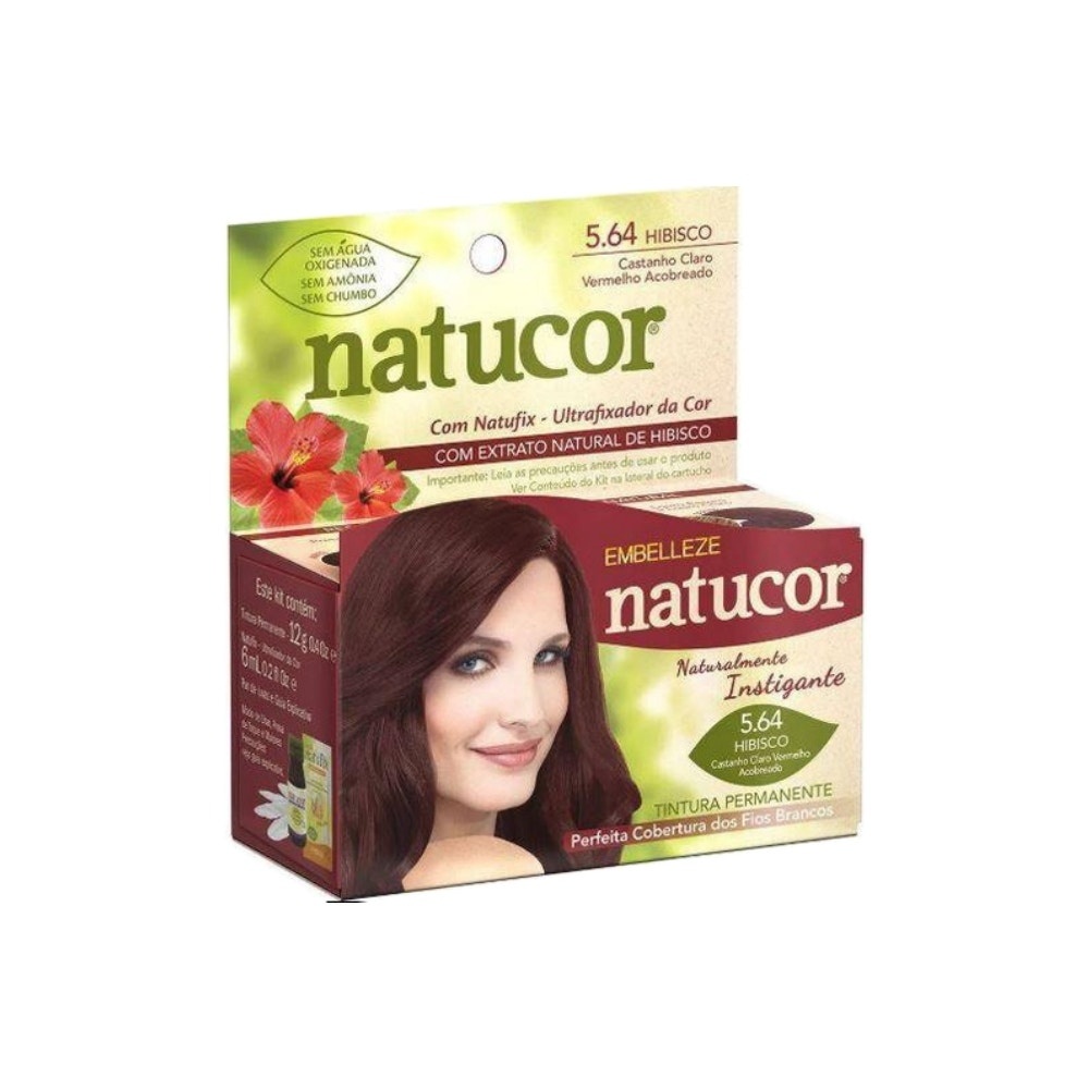 Tintura Natucor Ind 5.64 Castanho Claro Vermelho Acobreado em Oferta na Shopee
