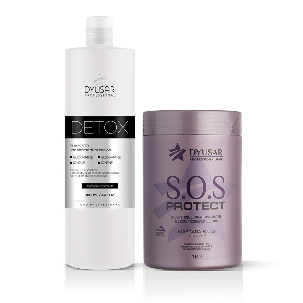 Shampoo Detox Com Base de Chá Verde + Mascara SOS 1KG