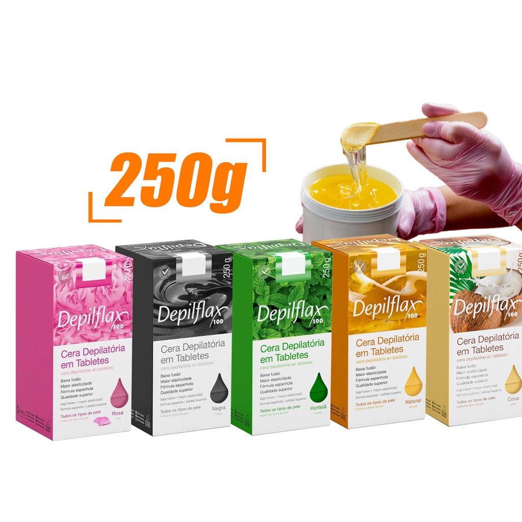 Cera Depilatória Quente Em Tabletes 250g Depilflax