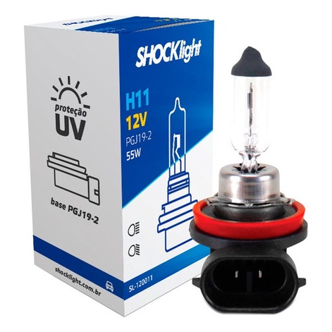 LAMPADA HALOGENA STANDART H11 12V 55W SHOCKLIGHT SL-1290011 em Oferta na Shopee
