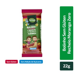 Bolinho Sem Glúten Recheio Morango Zero Kids Vitao 35g
