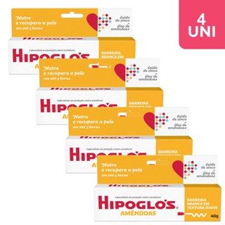 Kit 04 Unidades Hipoglós Amêndoas Creme Preventivo De Assaduras, 40G