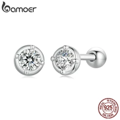 Bamoer 925 Sterling Sliver Brincos Requintado Moissanite Ear Studs Joias Presentes Para Mulheres Com GRA