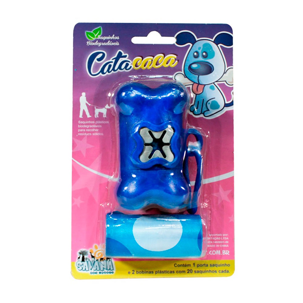 Kit Cata Caca Para Cães Azul Savana Pet em Oferta na Shopee