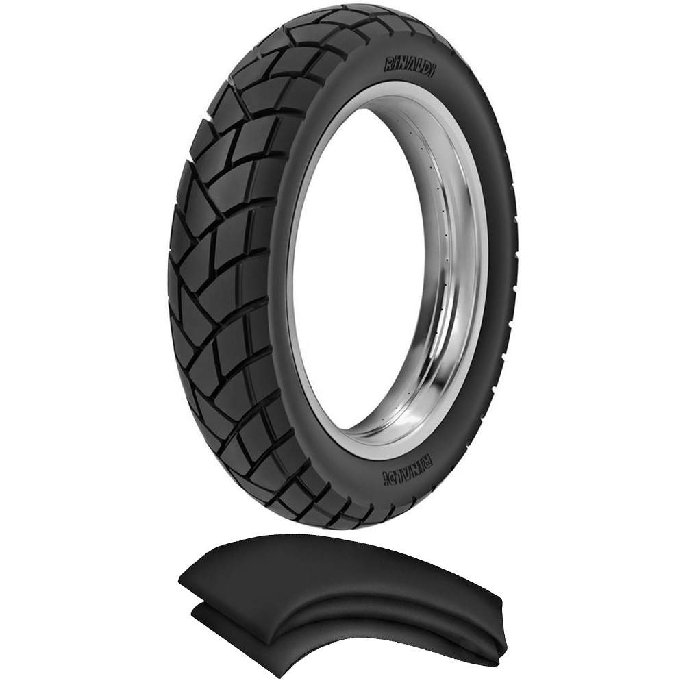 Kit Pneu Falcon 400 Xt 660 R 120/90-17 64p Traseiro R34 Rinaldi + Camara