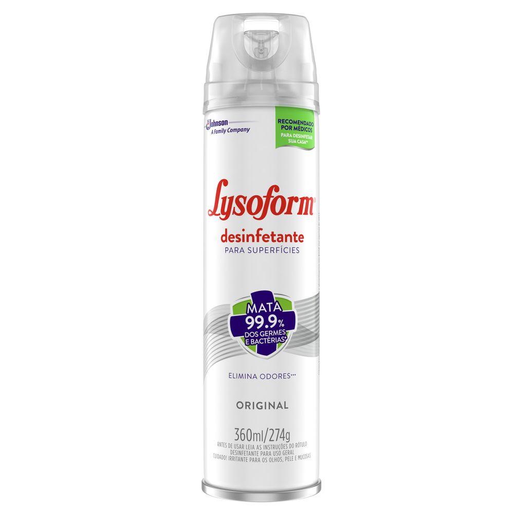 Desinfetante Lysoform Uso Geral Original Aerossol 360ml - Home & Living