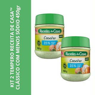 Kit 2 Tempero Receita De Casa Clássico Com Menos Sódio 450Gr