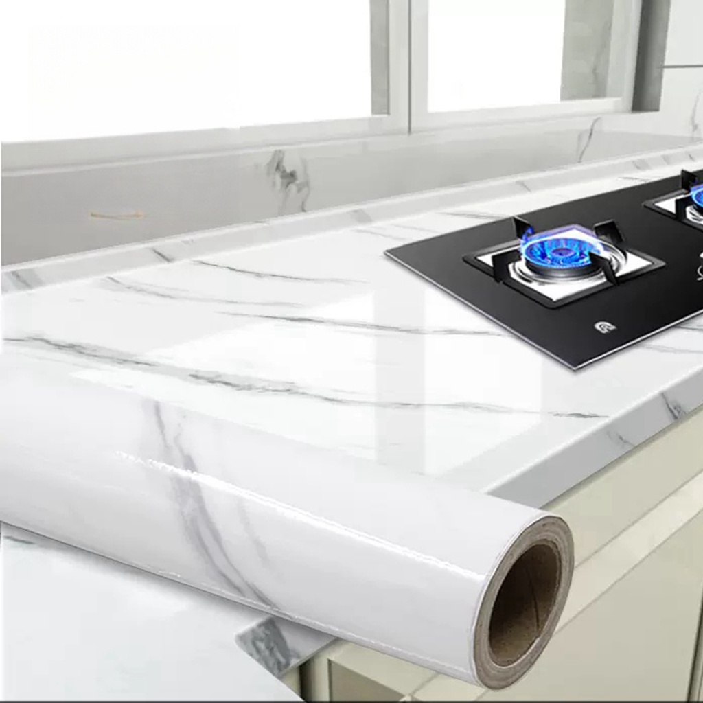 Papel de Parede PREMIUM Marmore Preto Rolo 5 METROS x 40 cm Autoadesivo Sala Quarto Cozinha Pia Moveis