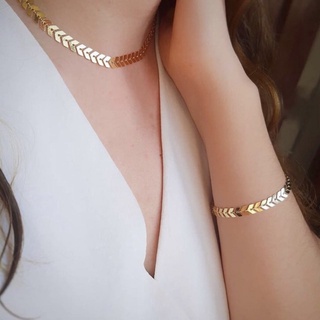 Conjunto De Colar Choker E Pulseira Escama De Peixe Banhado A Ouro 18K Esse Kit Tem Garantia De 1 Ano