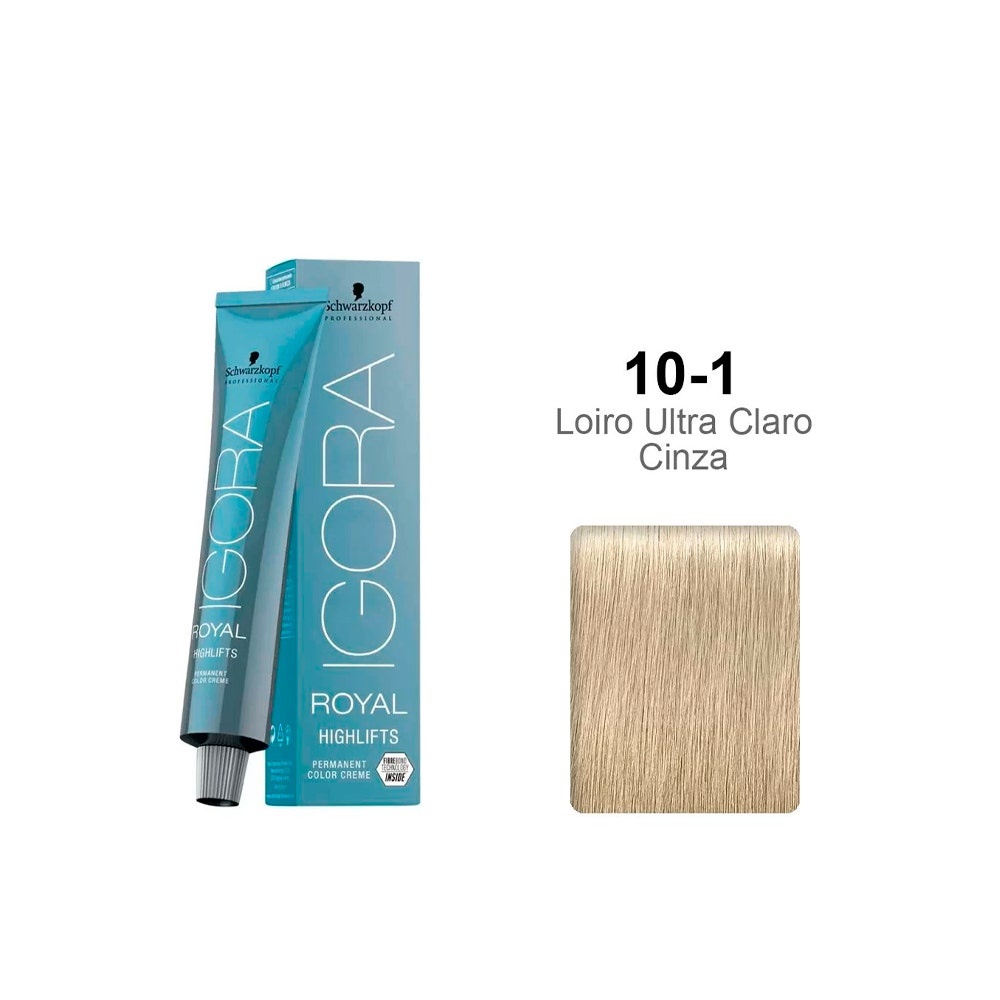 Tintura Schwarzkopf Igora Hightlifts 10.1 Louro Ultra Claro Cinza em Oferta na Shopee