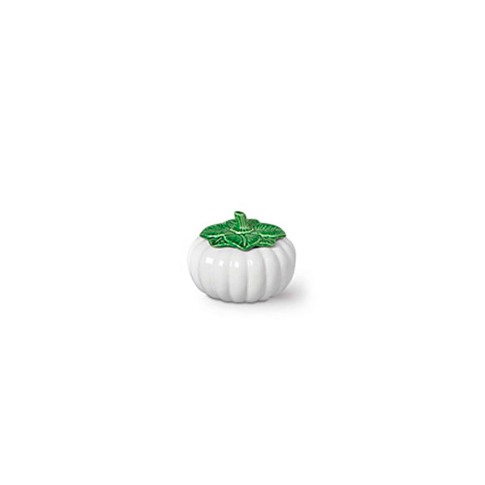 Mini Moranga de Cerâmica c/ Tampa Branca 10 X 7cm 200ml