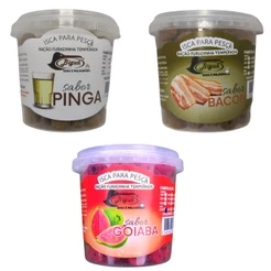 Kit 3 Potes Ração de Pesca Furadinha Diversos Sabores 90g Bigua