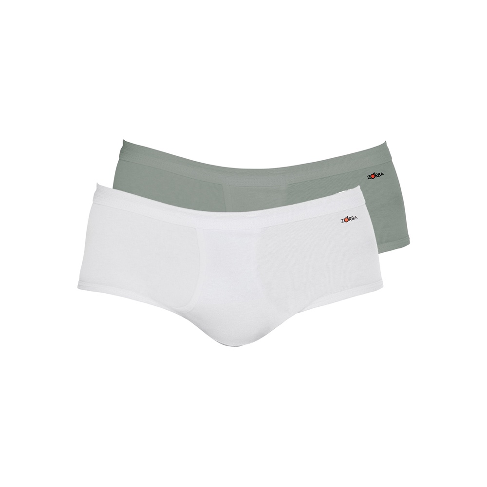 Kit com 2 Cuecas Slip Zorba com Abertura 185 Colorido - Men Clothes