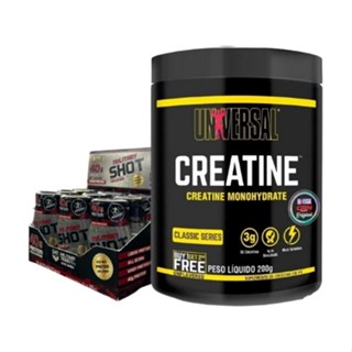 Creatina Universal 200g + Proteína Whey Military Shot