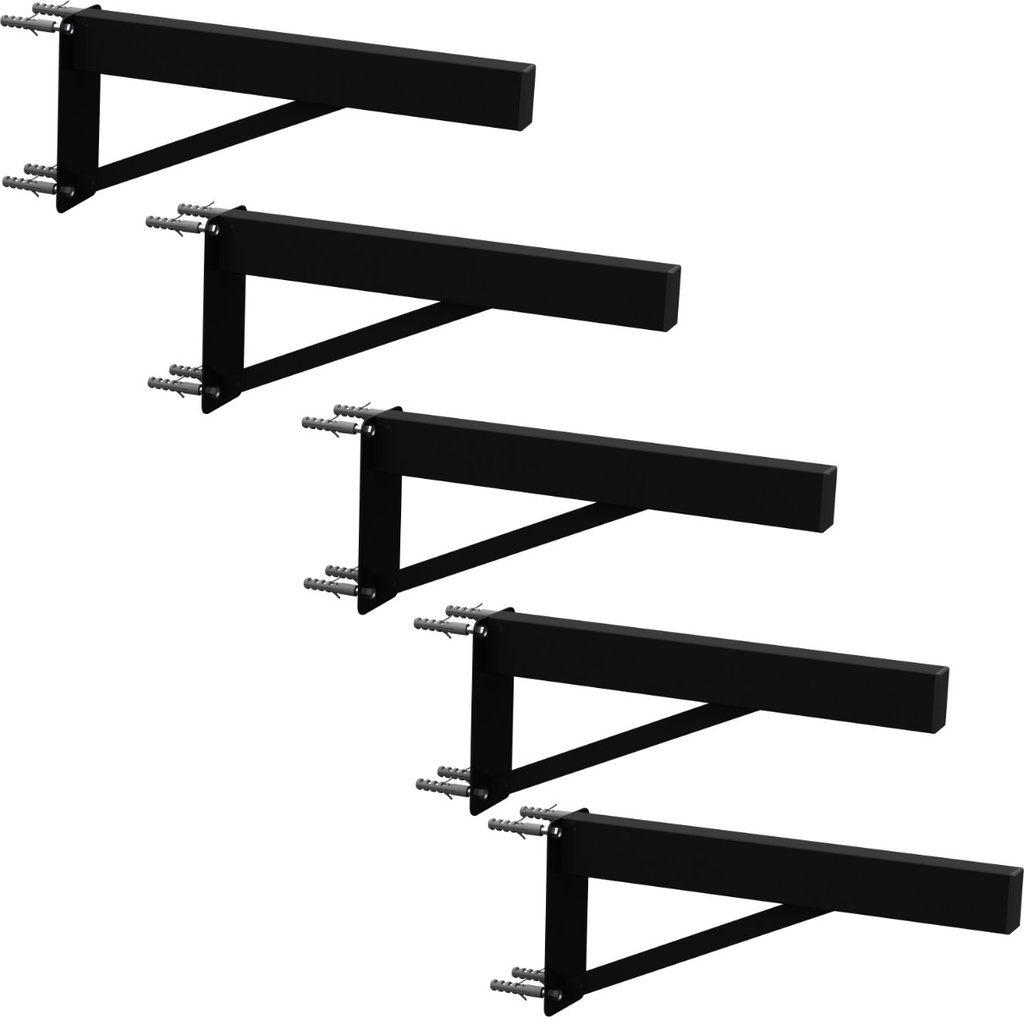 Kit 5 Suportes para Pia Cozinha Granito Parafusar Grapa Bancada Mármore 40 cm Robusto Preto