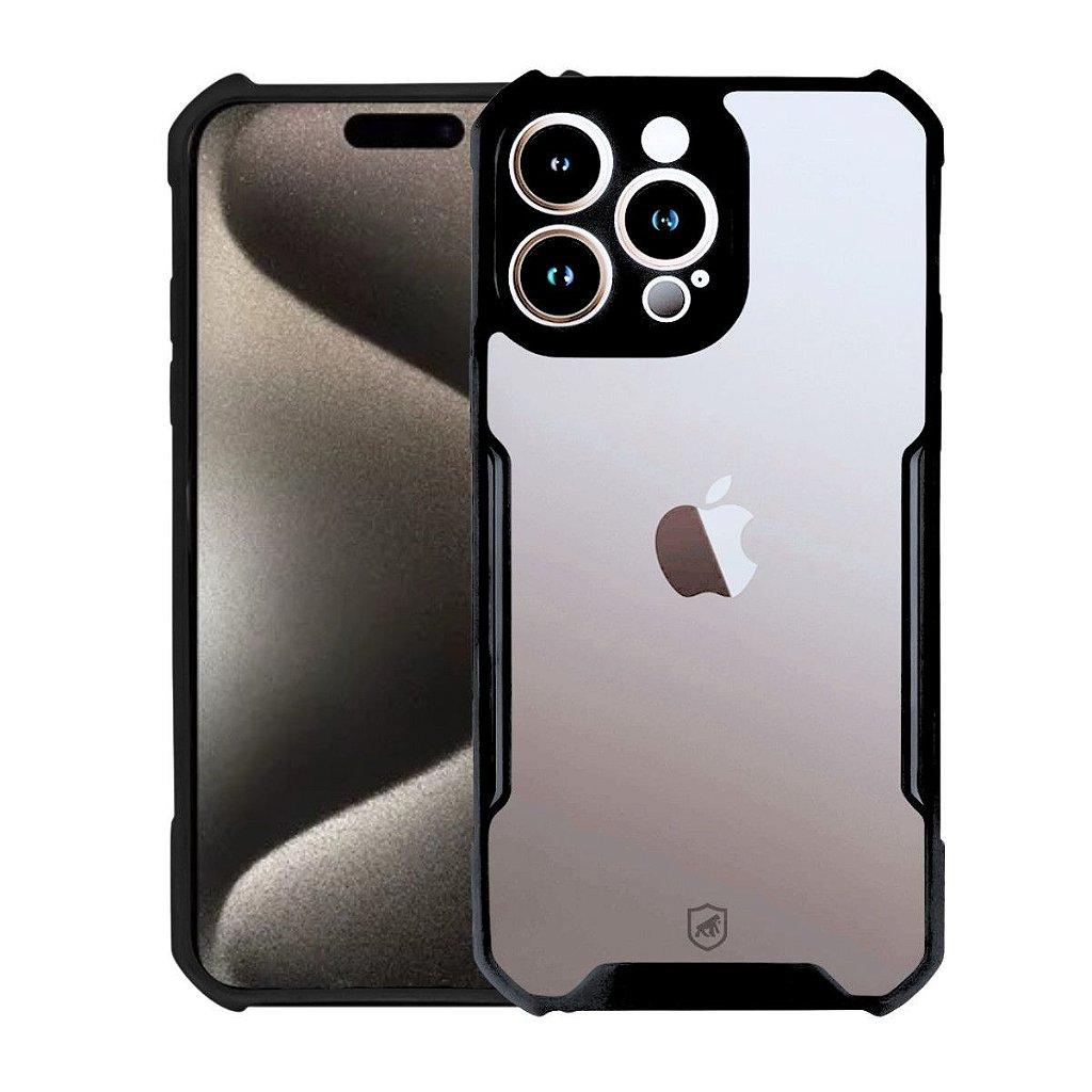 Capa Case Capinha Dual Shock X p/ iPhone 15 Pro Max Gshield – Dupla Proteção com Reforço para Câmera