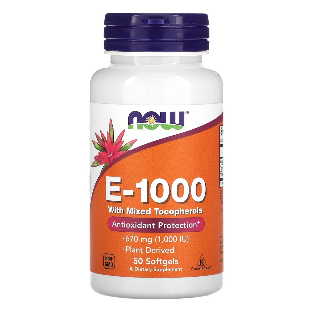 Vitamina E-1000 670mg Now Foods 50 Softgels Importado em Oferta na Shopee