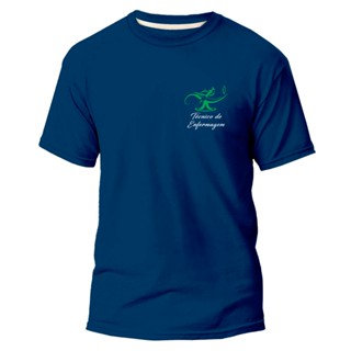 Camisetas Masculina Feminina Estampada Algodão Lisa Academia Casual Trabalho Faculdade Técnico de Enfermagem Personaliza