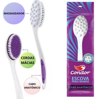 ESCOVA DE BANHO CERDAS MÁCIAS CONDOR MASSAGEADOR DE COSTAS em Oferta na Shopee