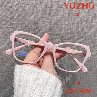 (YUZHU) Gradiente De Cor Dos Olhos De Gato Óculos Irregulares Mulher Moda Ocidental Anti-Luz Azul Retro