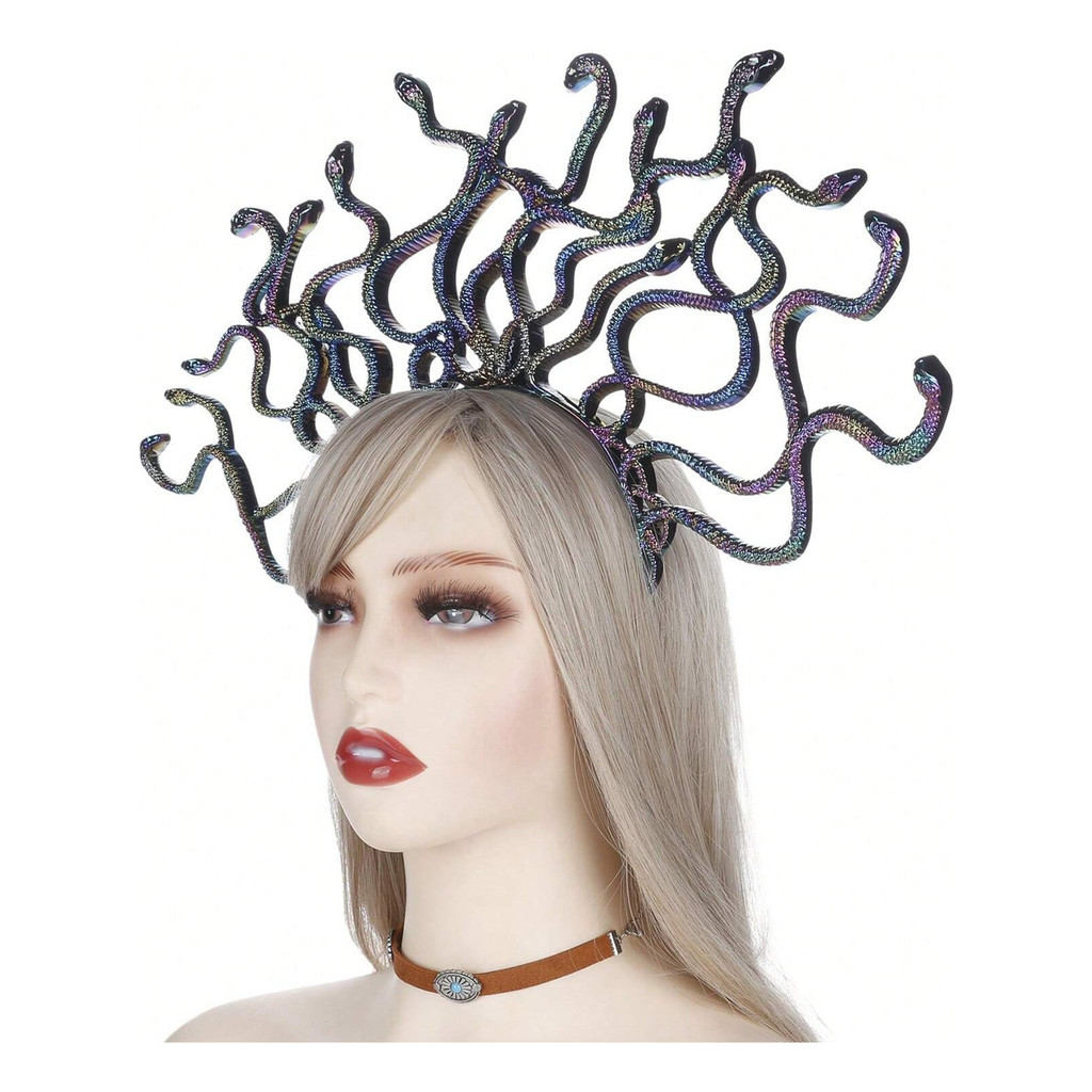 Tiara Arco Medusa Cobra Fantasia Carnaval Festa Halloween