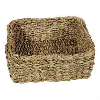Cesto Fibra Natural Aimoré Decorativo Organizador Multiuso Retangular Grande em Oferta na Shopee