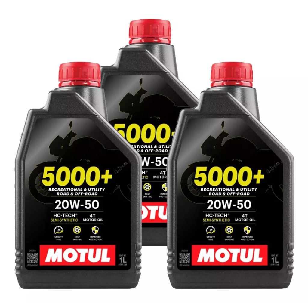 KIT 3 OLEO MOTUL 5000+ 4T 20W50 SEMI SINTETICO em Oferta na Shopee
