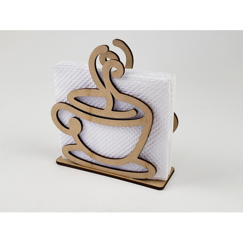 Kit 10 Porta Guardanapo Café Decoração Cafeteria Lembrancinha Chá de Cozinha em MDF
