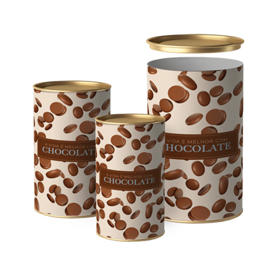 Lata para Ovo de Páscoa Rígida - A Vida é Melhor com Chocolate - 1 unidade - Cromus - Rizzo - Home & Living