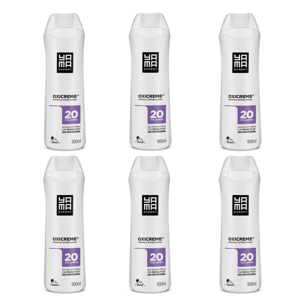Kit Com 12 Água Oxigenada Cremosa Yamá 20 vol - 900ml