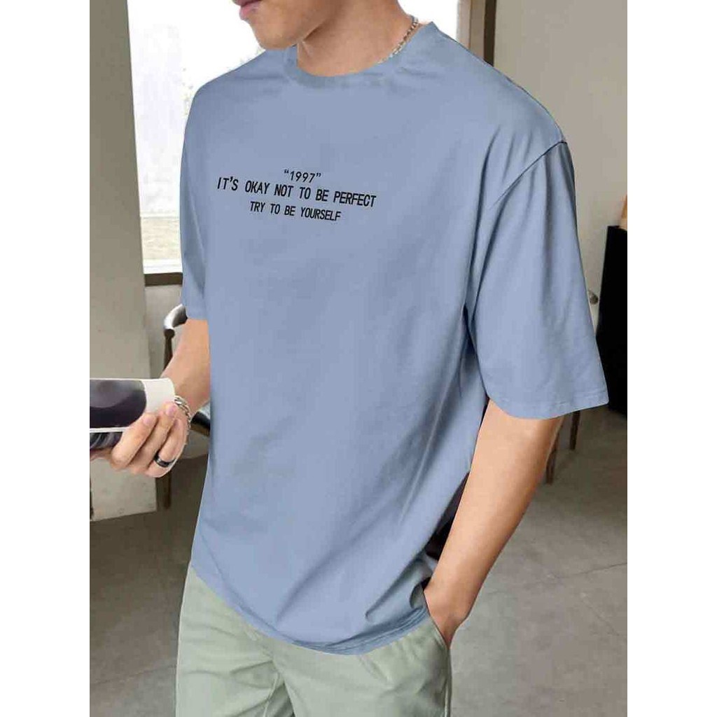 Blusa 1997 Its Okay Not Be Perfect Try To Be Yourself Toque Algodão Casual Básica Camiseta Beauty
