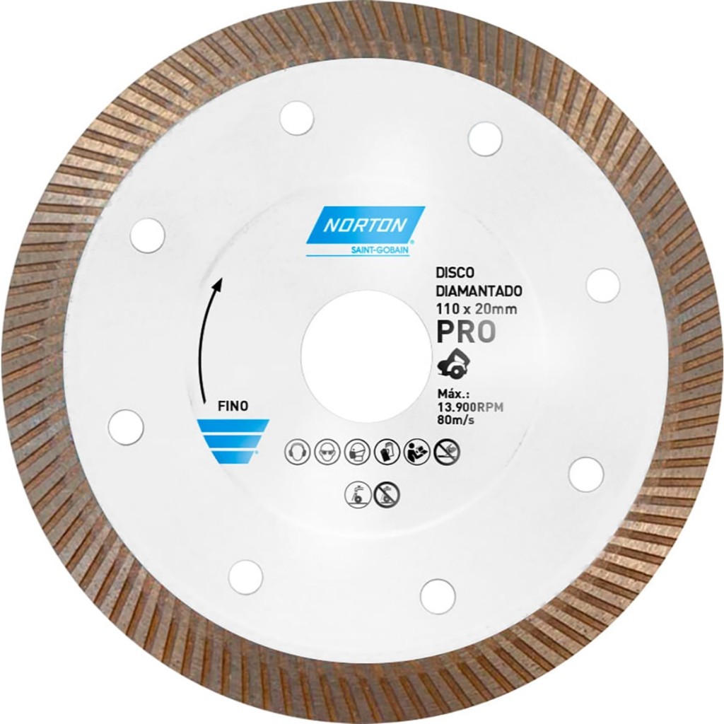 Disco de Corte Porcelanato Pro Extra Fino 110x10x20mm Norton em Oferta na Shopee